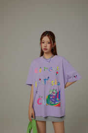 Circus Fantasia Clown Character Colorful Boxy T-Shirt