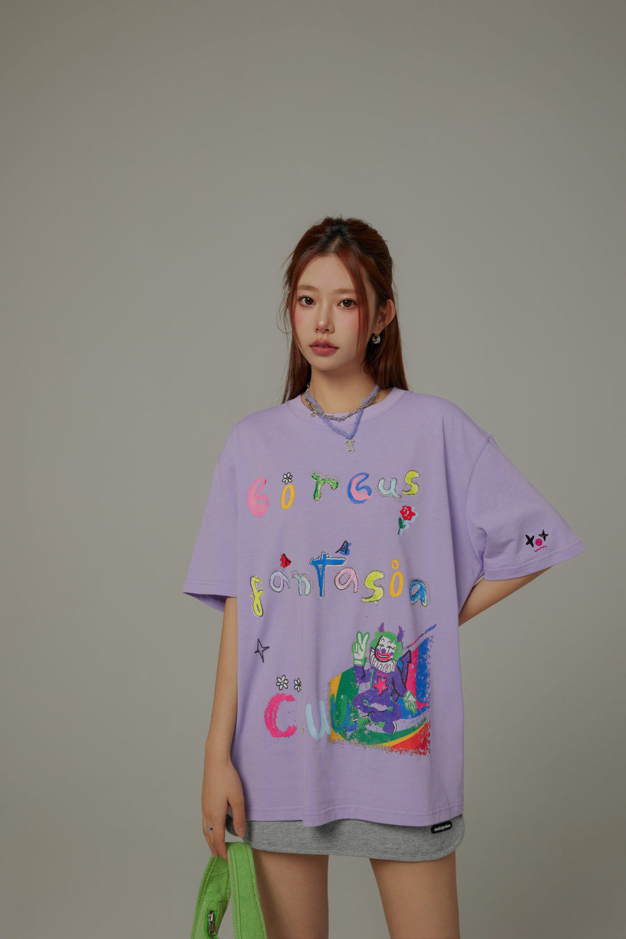 CHUU Circus Fantasia Clown Character Colorful Boxy T-Shirt