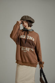 Logo Color Combination Overfit Sweatshirt