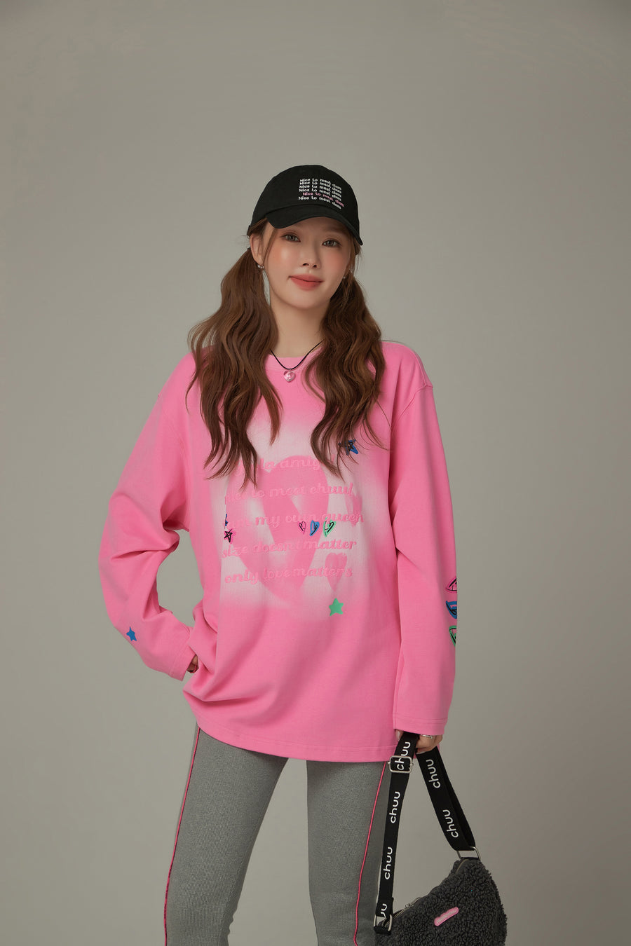 CHUU Heart Star Boxy T-Shirt