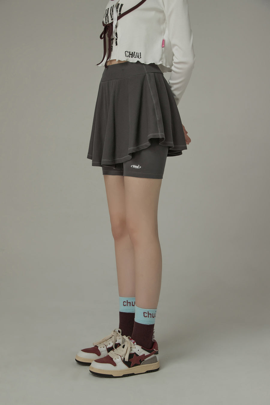 CHUU Sporty Daily Biker Shorts And Tennis Skirt