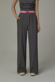 Wide Double Banding Loose Fit Pants