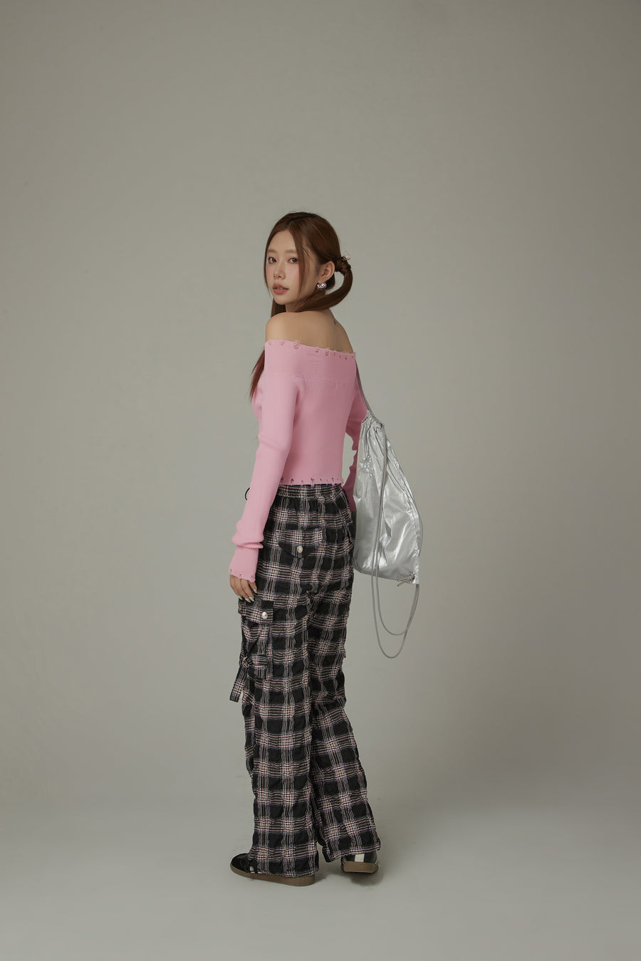 CHUU Color Pocket Check Pants