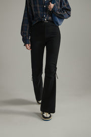 Shirring String Bootcut Pants