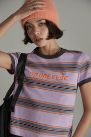 Noe Center Color Striped Short Sleeve T-Shirt