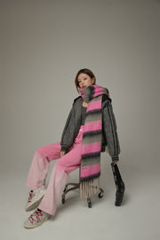 Striped Fringe Muffler