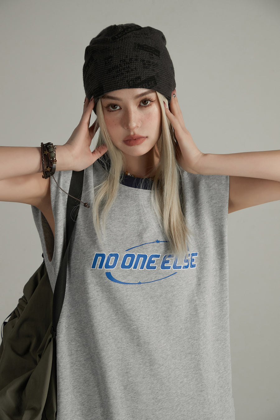 CHUU Noe Center Logo Sleeveless T-Shirt Dress