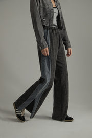 Waist Slit Wide-Leg Long Casual Pants