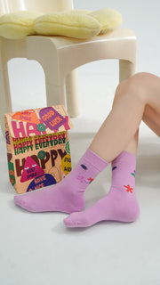Flower Power Jacquard High Socks
