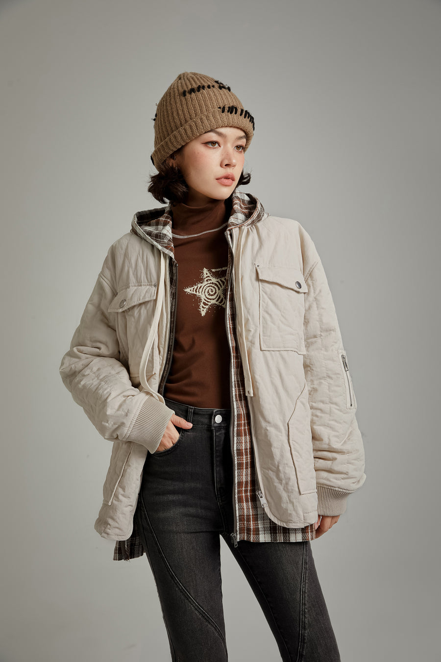 CHUU Pocket Quilted Jacket