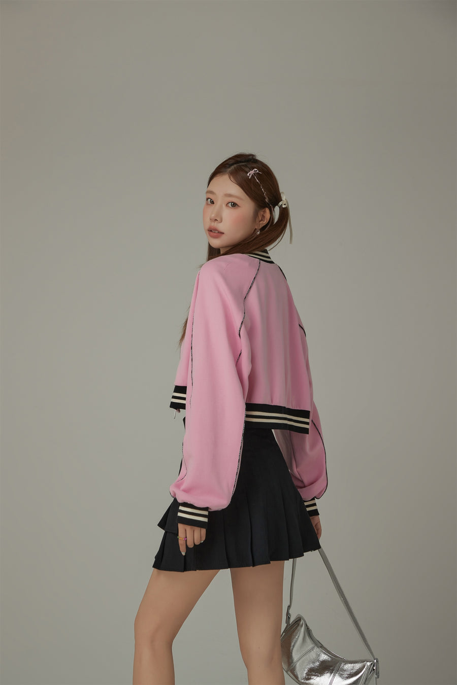 CHUU Varsity Color Sporty Cropped Jacket