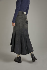 Denim Long Mermaid Skirt