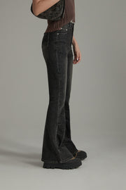 High Waist Semi Bootcut Jeans