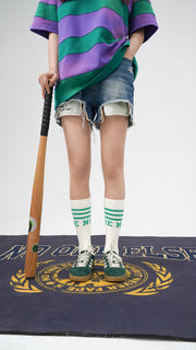 Noe Striped Basic High Socks
