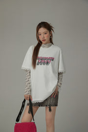 Logo Lace Loose Fit T-Shirt