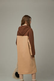 Front Slit Hooded Dress