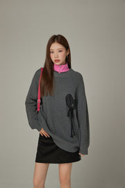 Heart String Loose Fit Knit Sweater