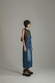 Denim Overalls Long Dress