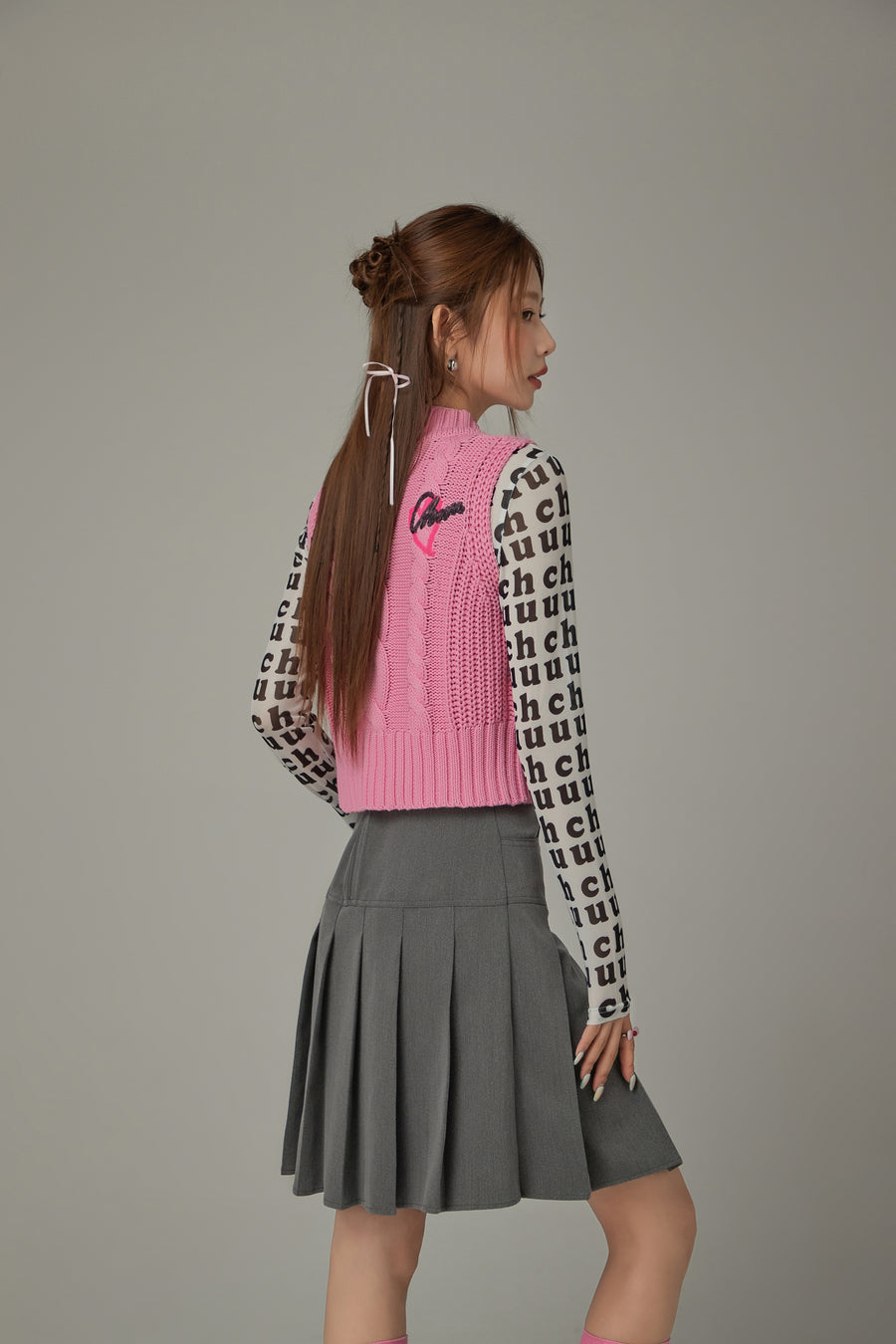 CHUU Big Button Knit Vest