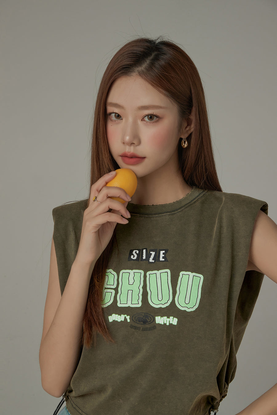 CHUU Side Strings Sleeveless Sporty Top