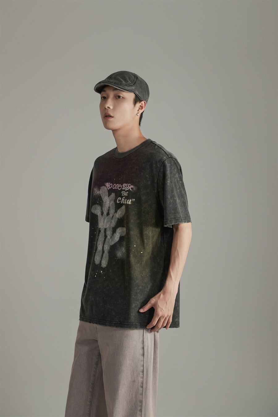 CHUU Vintage Lettering Loose Fit T-Shirt