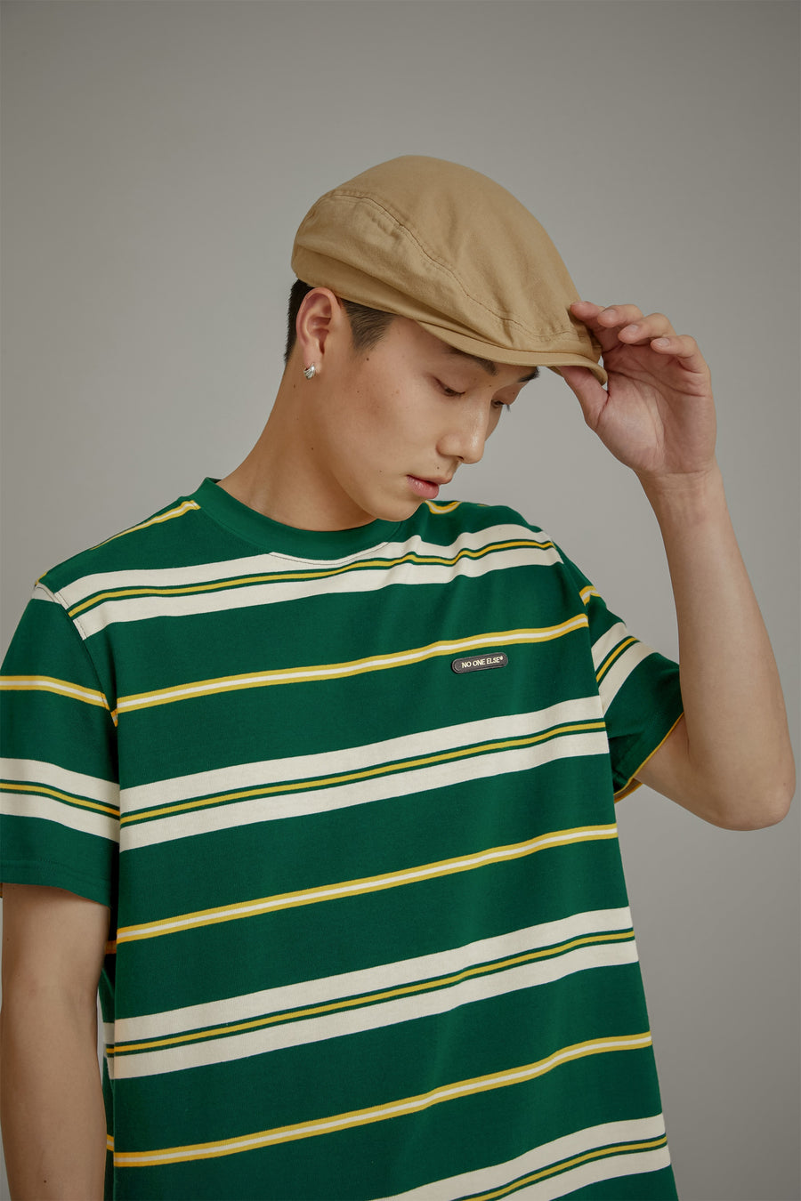 CHUU Multi-Color Striped Loose-Fit Short Sleeve T-Shirt