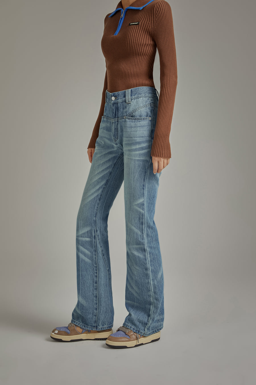 CHUU Semi Bootcut Denim Pants