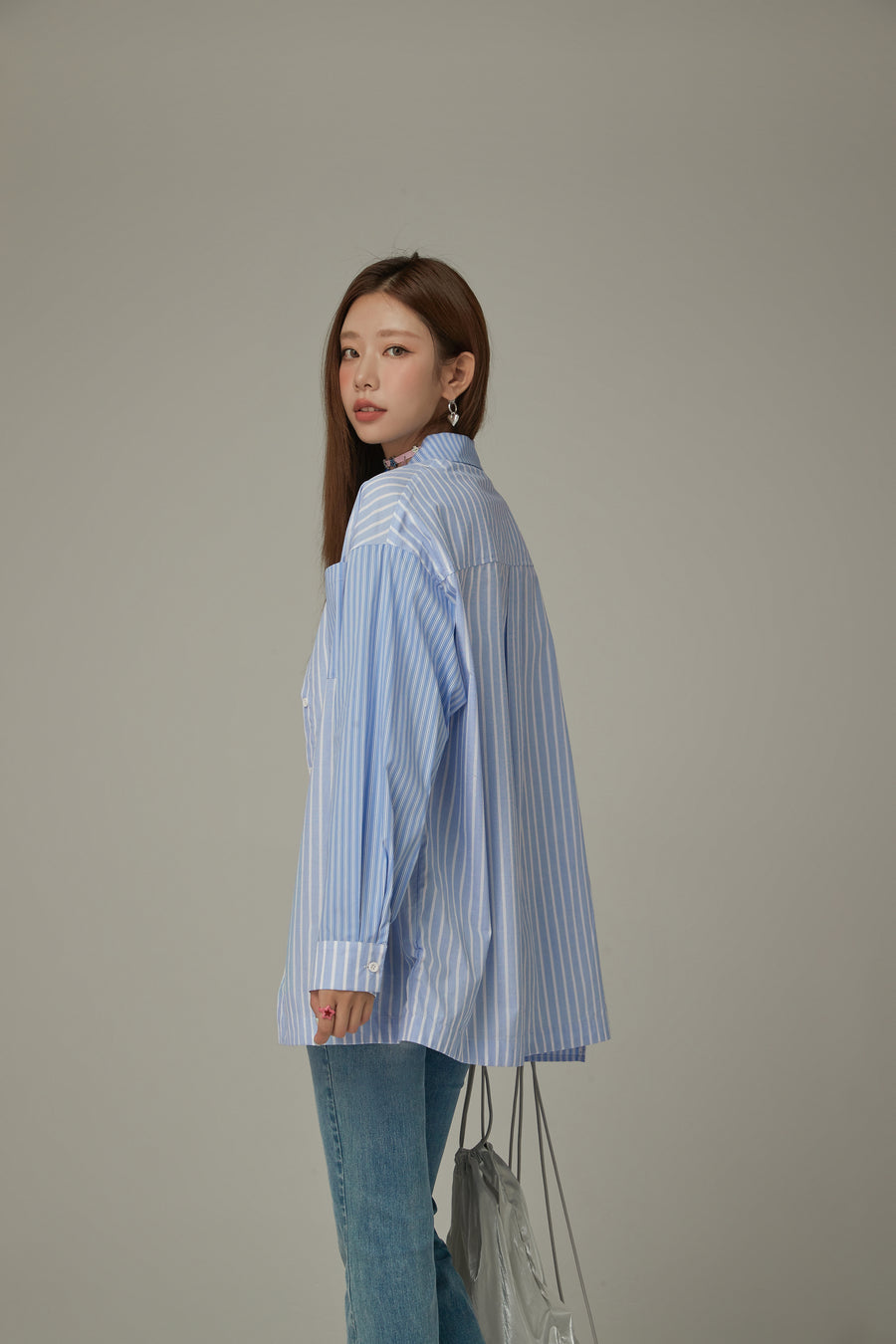 CHUU Striped Pocket Loosefit Shirt