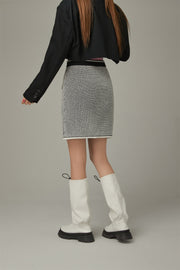 Logo Jacquard Knit Skirt