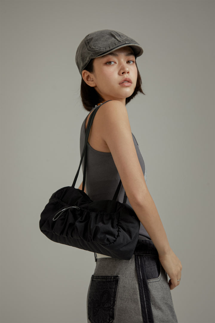 Shirring String Shoulder Bag