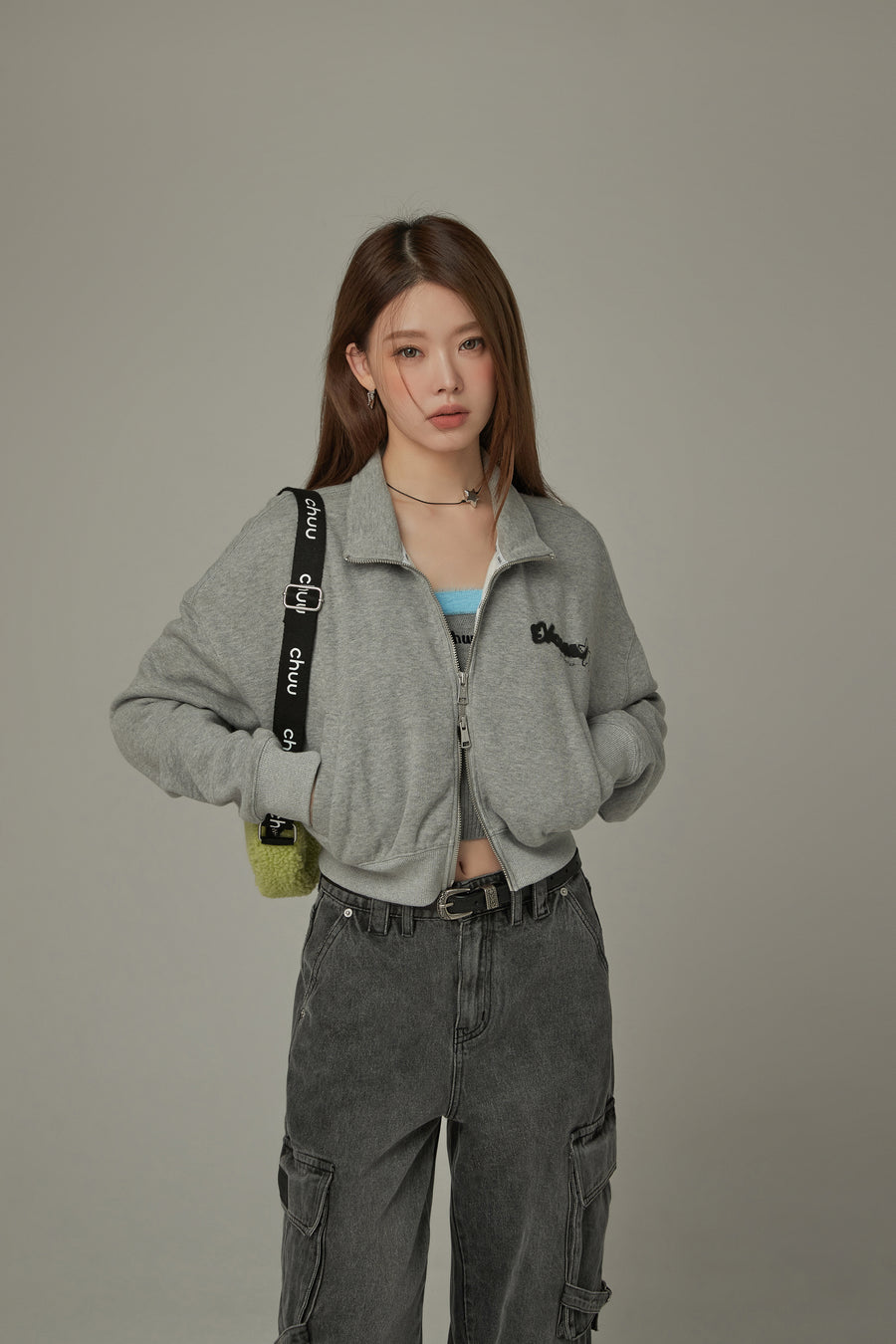 CHUU Sporty Loose Fit Zip-Up