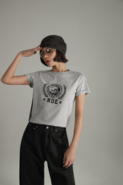 Noe Vintage Team Spirit Printed Short Sleeve T-Shirt