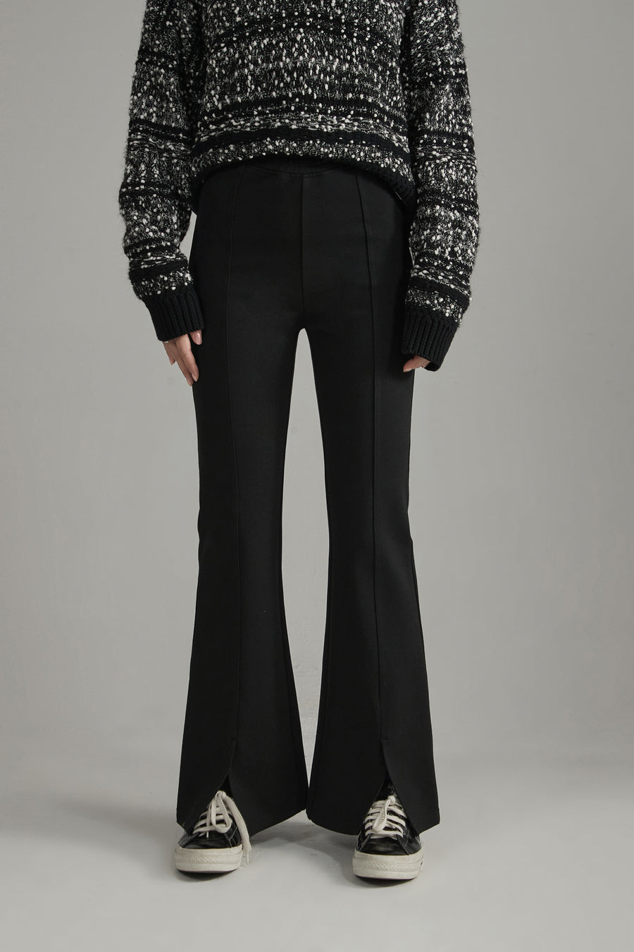 CHUU Slit Lined Bootcut Pants