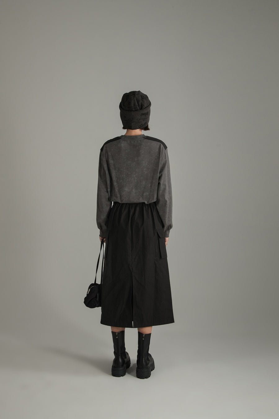 CHUU Contrast Pocket Long Dress