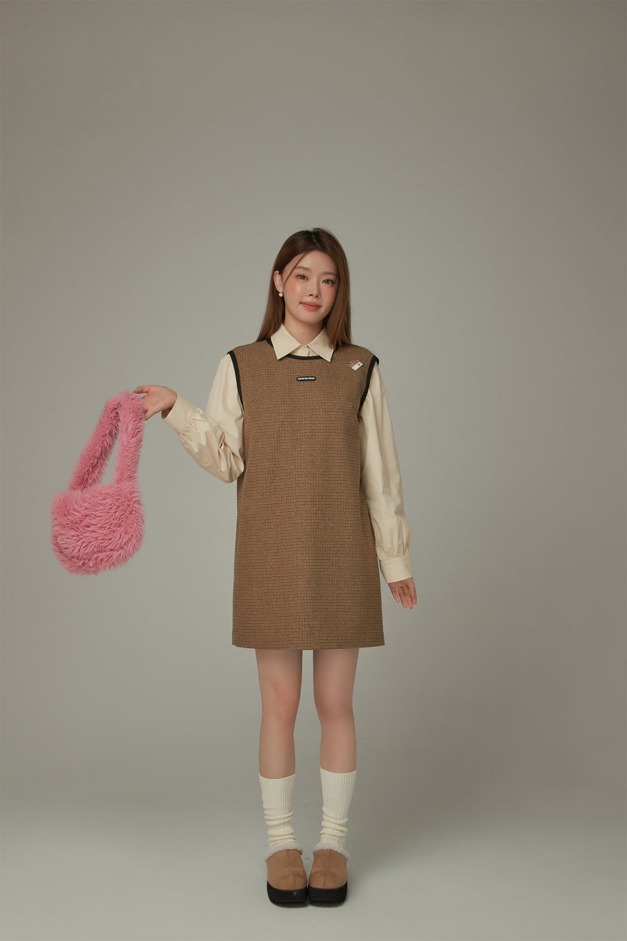 CHUU Line Color Matching Dress