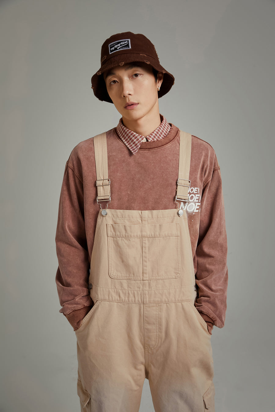 CHUU Simple Cargo Overall Pants