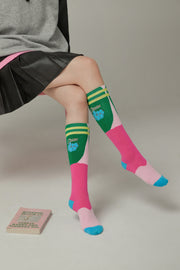 Sporty Color Knee Socks