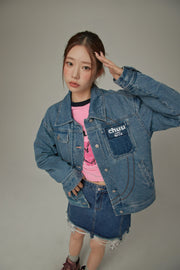 Logo Denim Loose Fit Jacket