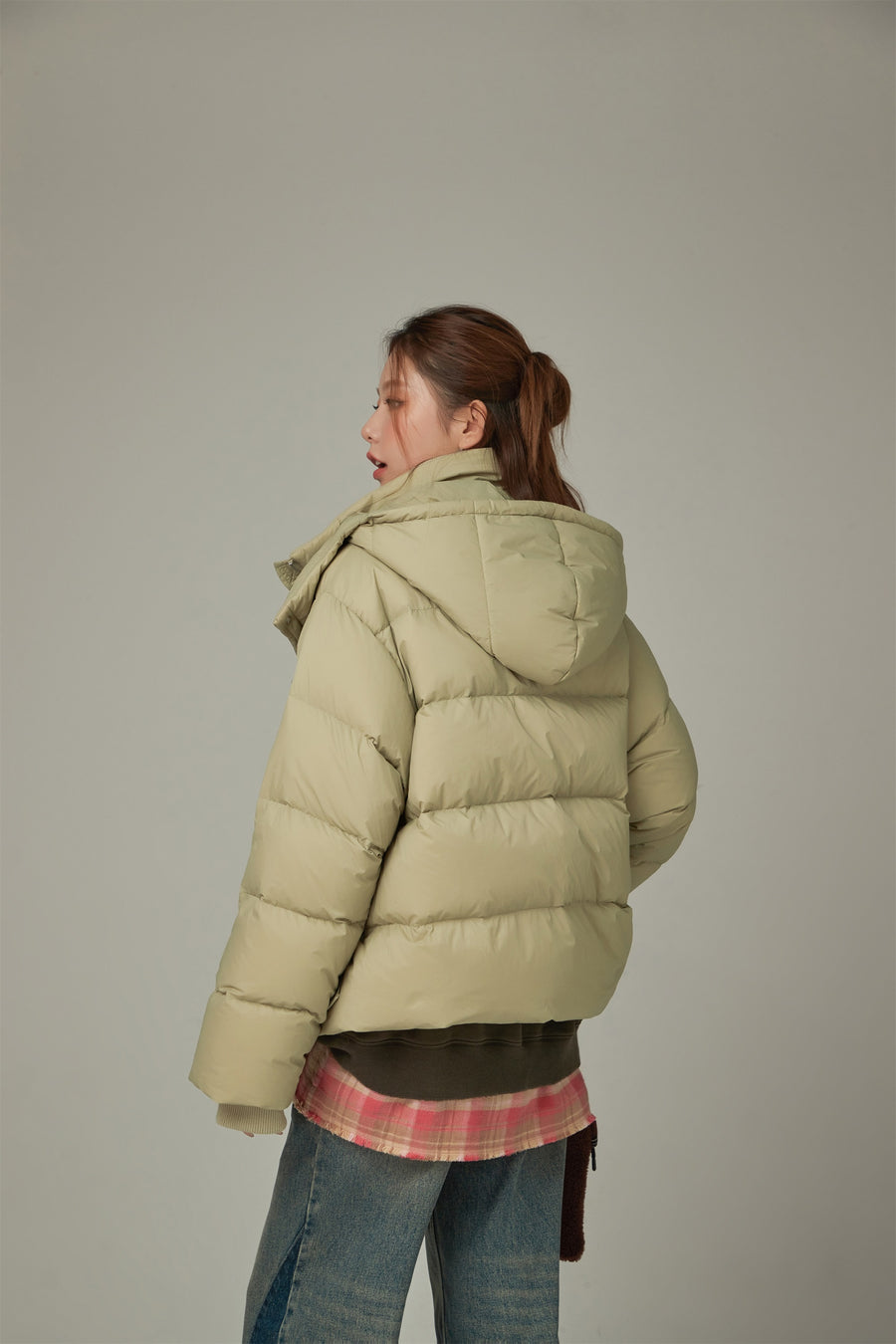 CHUU Solid Hooded Padded Jacket