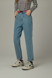 Logo Embroidered Denim Jeans