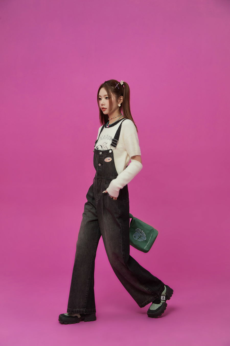 CHUU Cotton Button Overalls