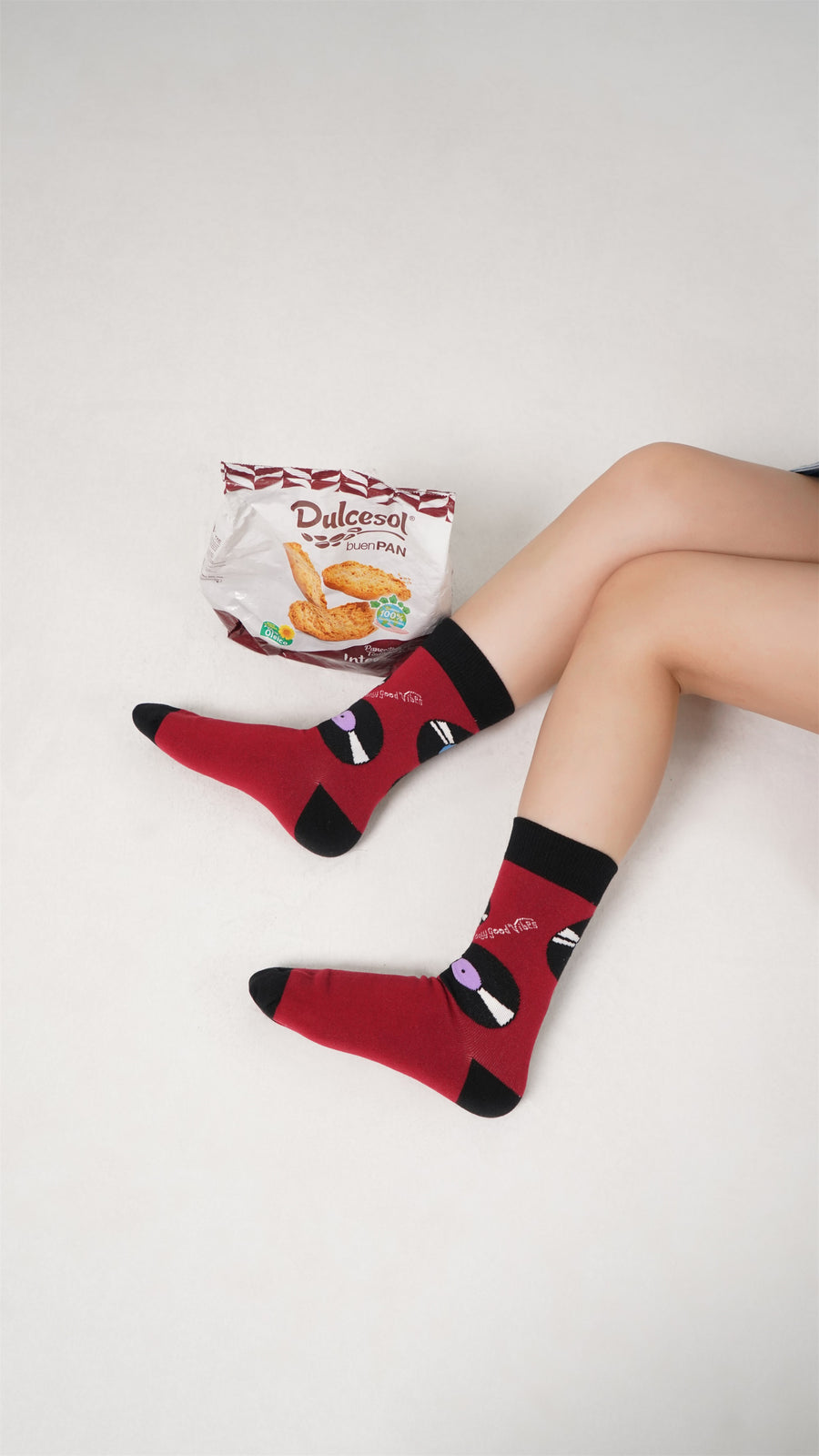 CHUU Record Color High Socks