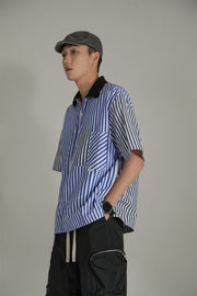 Daily Two Toned Ribbed Stripe Shirt