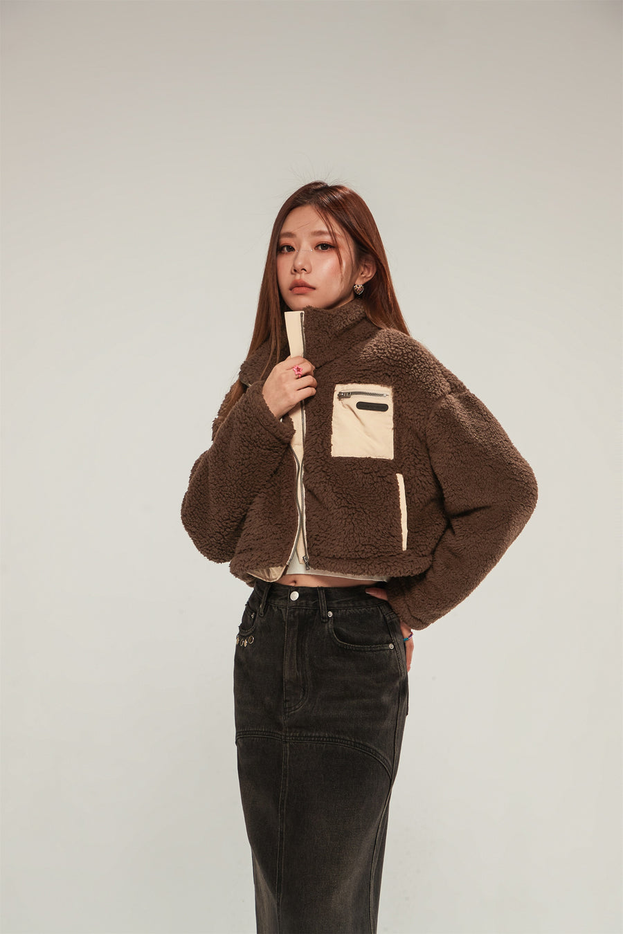 CHUU Daily Color Fleece Jacket