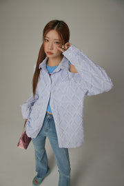 Argyle Open One Shoulder Shirt