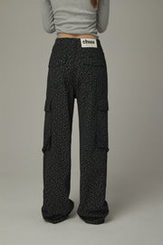 Leopard Cargo Strap Pocket Pants