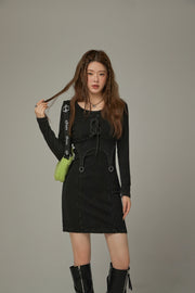 Knit String Layered Dress