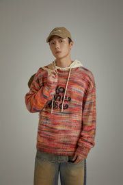 Logo Rainbow Loose Knit Sweater