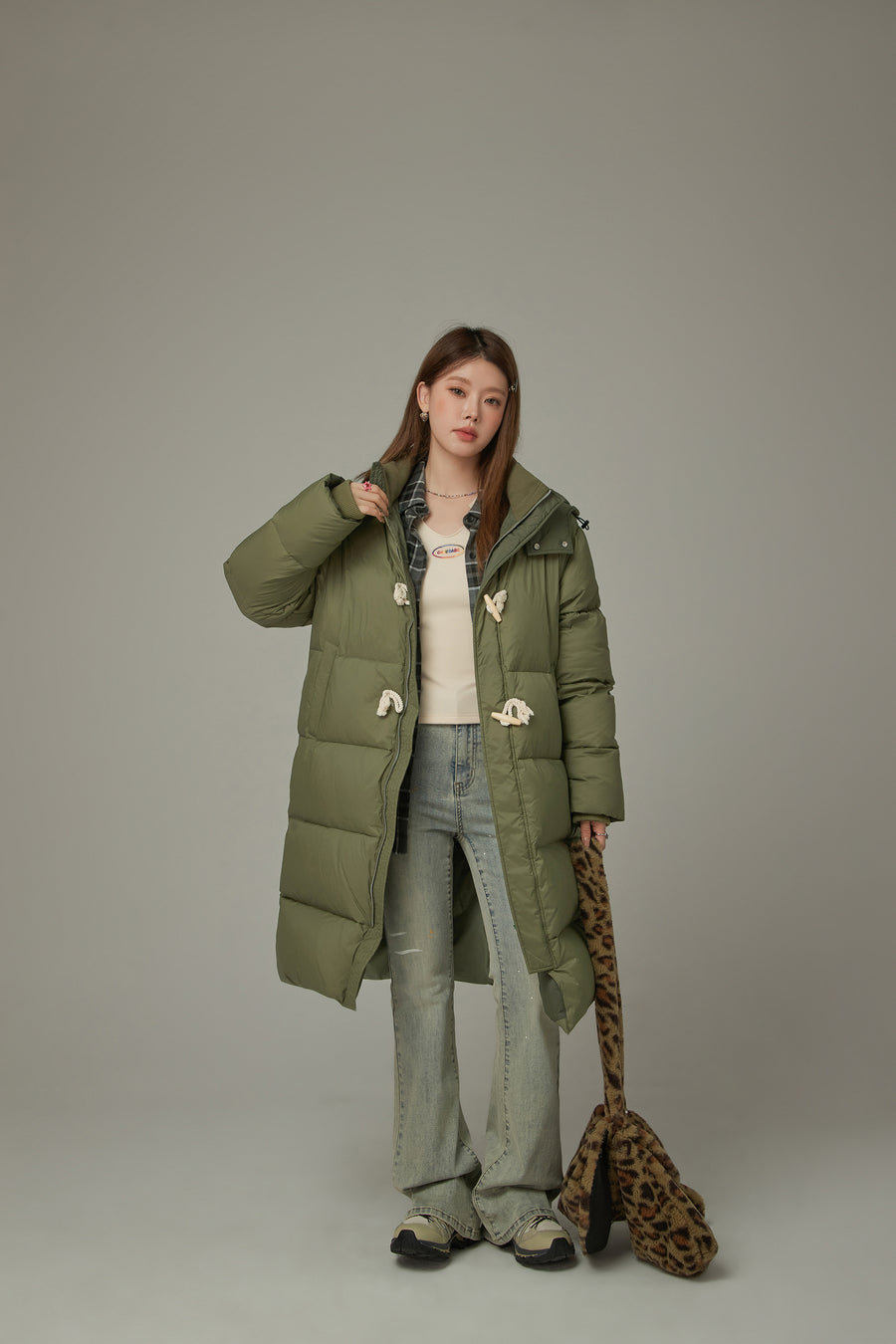 CHUU Boxy Padded Long Coat