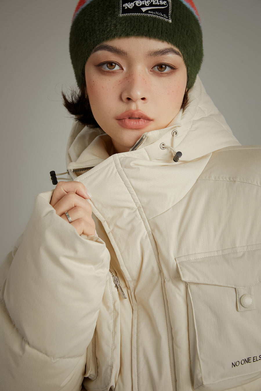 CHUU Hooded Multi-Pocket Padded Jacket